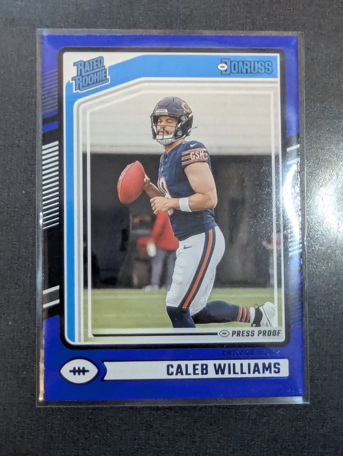 Caleb Williams Blue Press Proof Donruss